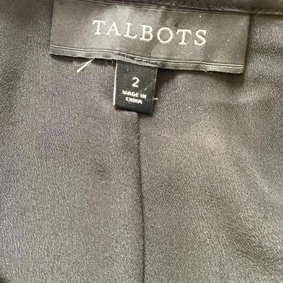 Talbots NWOT 100% Silk Women's Sz 2  Petite Black Sequin Trim Pleated Skirt - Picture 3 of 7